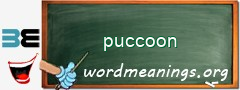 WordMeaning blackboard for puccoon